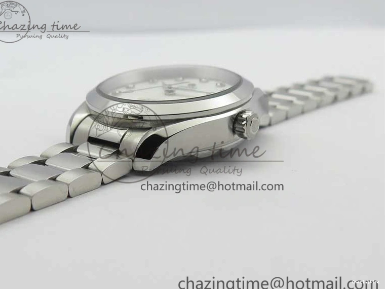 0512 Flexible Aqua Terra 150M 34mm Ladies SS VSF 1:1 Best Edition White MOP Dial Diamonds Markers on SS Bracelet A 7930